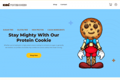 King Protein Cookies Website